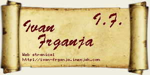 Ivan Frganja vizit kartica